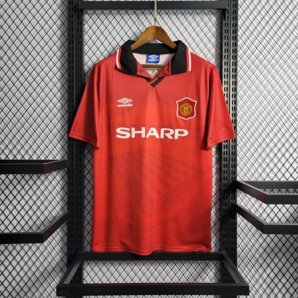 Camisa Retrô Manchester United Home 1994/1996 Umbro Vermelha - Imagem 1