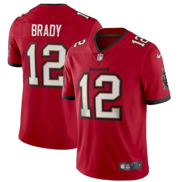 Camisa Jersey NFL Tampa Bay Buccaneers 12 Tom Brady - Vermelha - Imagem 1