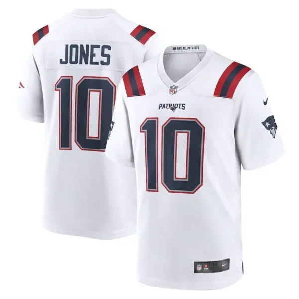 Camisa Jersey NFL New England Patriots 10 Jones - Branca - Imagem 1