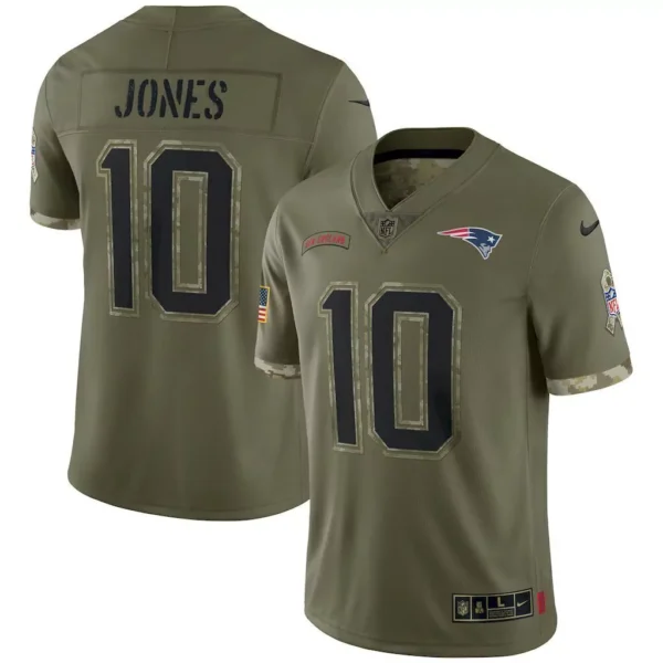 Camisa Jersey NFL New England Patriots 10 Jones - Verde Militar - Imagem 1