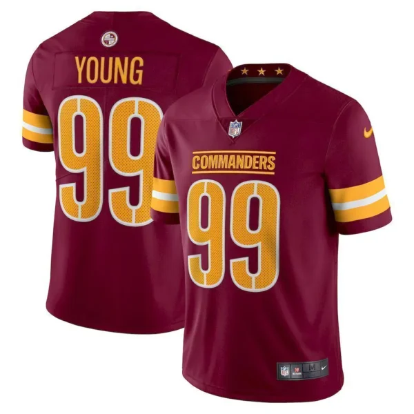 Camisa Jersey NFL Washington Commanders 99 Young - Vinho - Imagem 1