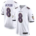 Camisa Jersey NFL Baltimore Ravens 8 Jackson - Branca