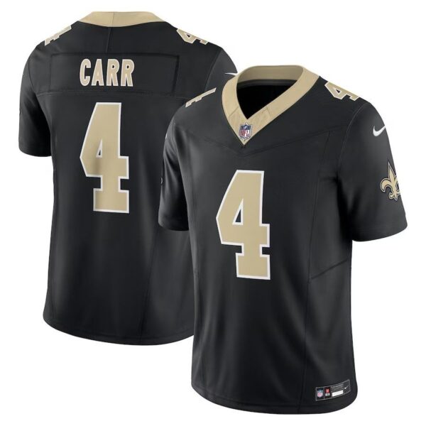 camisa-futebol-americano-jersey-saints-carr-masculina-preta-1 Camisa Jersey NFL New Orleans Saints 4 Derek Carr - Preta - Imagem 1