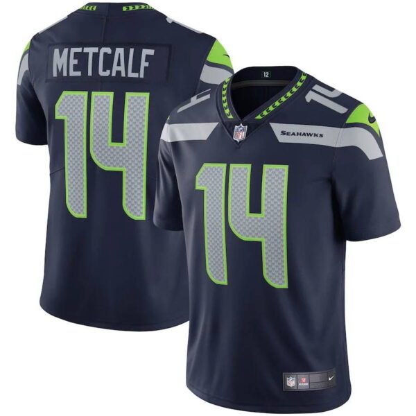camisa-futebol-americano-jersey-seahawks-metcalf-masculina-azul-1 Camisa Jersey NFL Seattle Seahawks 14 Metcalf - Azul Marinho - Imagem 1