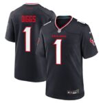 Camisa Jersey NFL Houston Texans 1 Diggs - Preta