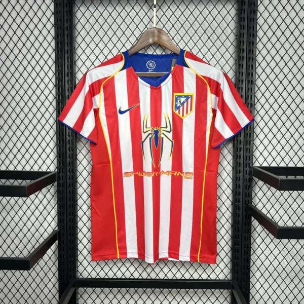 erkioeoi Camisa Retrô Atletico de Madrid Home Especial Spider Torcedor 2004/05 Nike Total 90 - Imagem 1