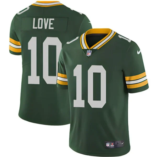 eufuiweufuweiufuwi Camisa Jersey NFL Green Bay Packer 10 Love - Verde Militar - Imagem 1