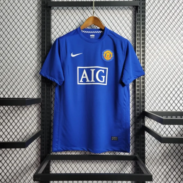 Camisa Rêtro Manchester United Away 2007/2008 Nike Azul - Imagem 12