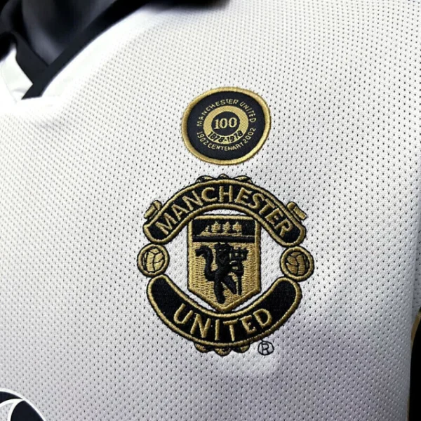 ghrehsafv Camisa Retrô Manchester United Away - Dupla-Face - Frente Verso - 2001/2002 - Beckham 7 - Umbro Branco - Imagem 18