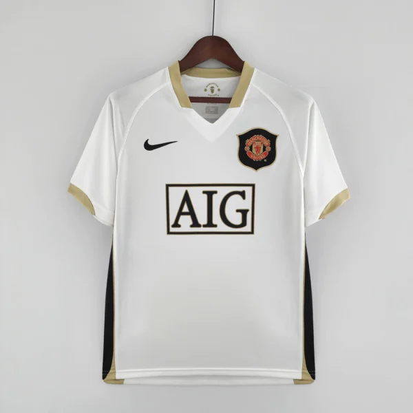 nsvfuiweu Camisa Rêtro Manchester United Away 2006/2007 Nike Branca Total 90 - Imagem 1