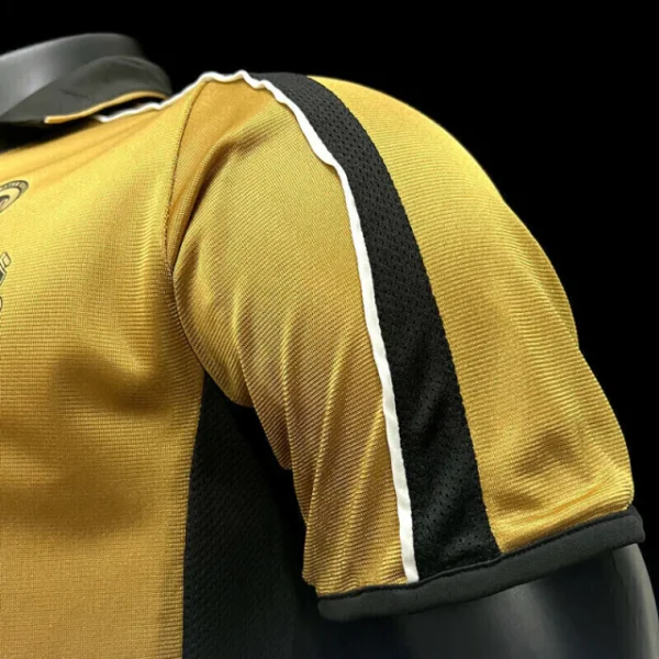 vsldf isp Camisa Retrô Manchester United Away - Dupla-Face - Frente Verso - 2001/2002 - Beckham 7 - Umbro Dourada - Imagem 21