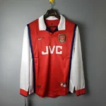 Camisa Retrô Arsenal Home Manga Longa 1998/1999 Nike Vermelha