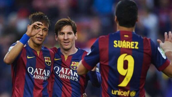 Ney-se-voce-quiser-ganhar-tudo-fique-conosco-Messi-e Camisa Retrô Barcelona Home 2014/2015 Nike - Imagem 6