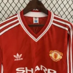 Camisa Retrô Manchester United Home Manga Longa - 1986/1988 Adidas Vermelha - Imagem 2