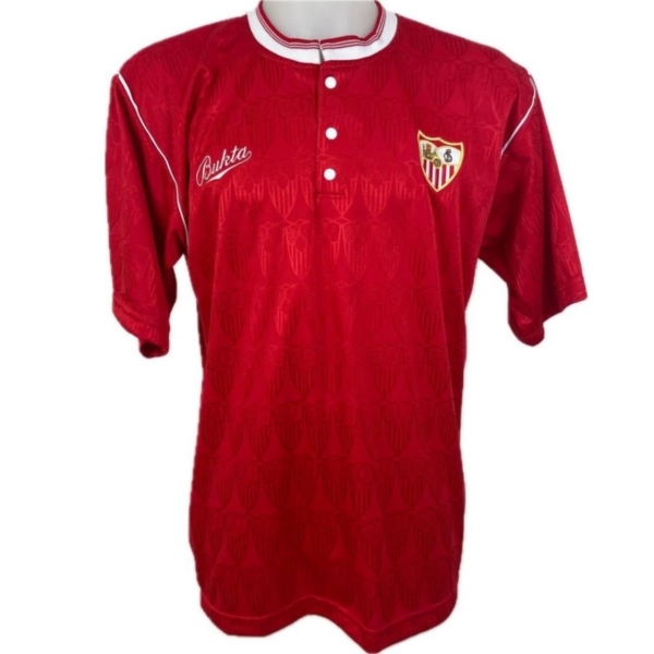 b jfc ulkwehf Camisa Retrô Sevilla Home 1991/1992 Maradona 10 Vermelha - Imagem 7