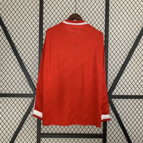 Camisa Retrô Manchester United Home Manga Longa - 1986/1988 Adidas Vermelha - Imagem 4