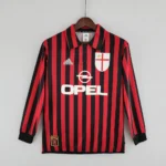 Camisa Retrô Milan Home Manga Longa 1999/2000 Adidas
