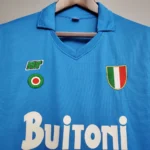 Camisa Retrô Napoli Home 1987/1988 Maradona 10 Azul - Imagem 2