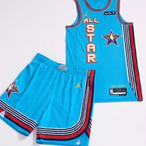 Kit Camisa Regata e Bermuda Basquete NBA All-Star Game Jordan 2025 Azul