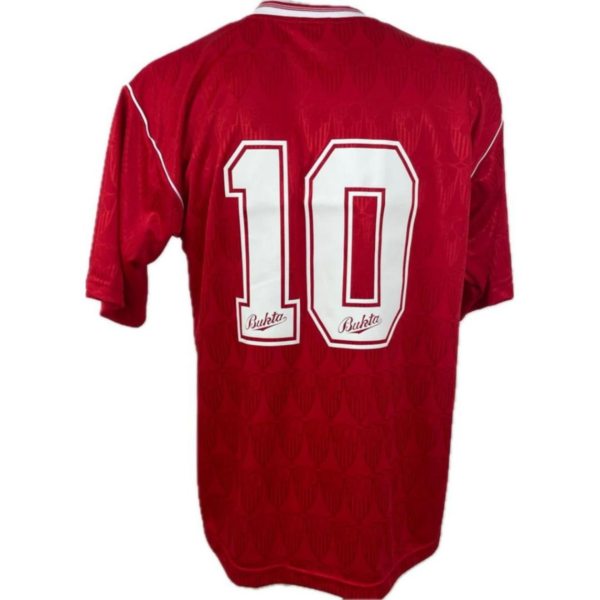 hvirheiuli Camisa Retrô Sevilla Home 1991/1992 Maradona 10 Vermelha - Imagem 8