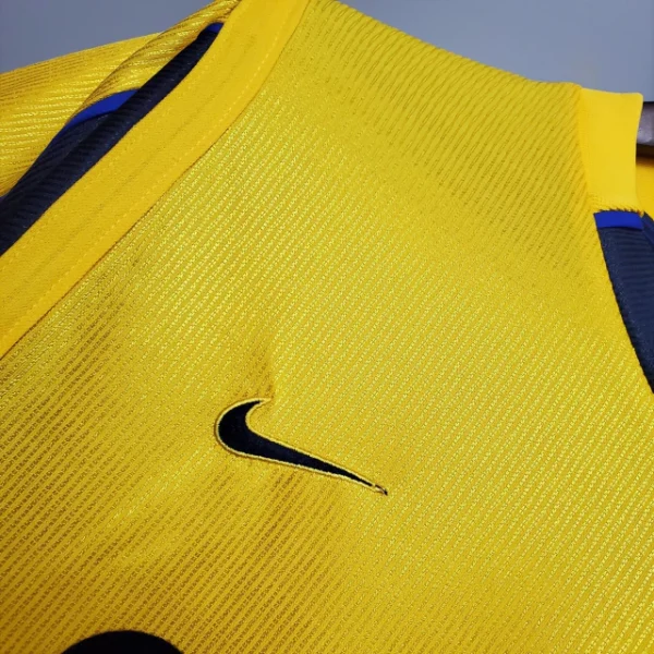 img_5519-34ad9b46f96863d7ba17332634563561-640-0 Camisa Retrô Arsenal Away 1999/2000 Nike Amarela - Imagem 4