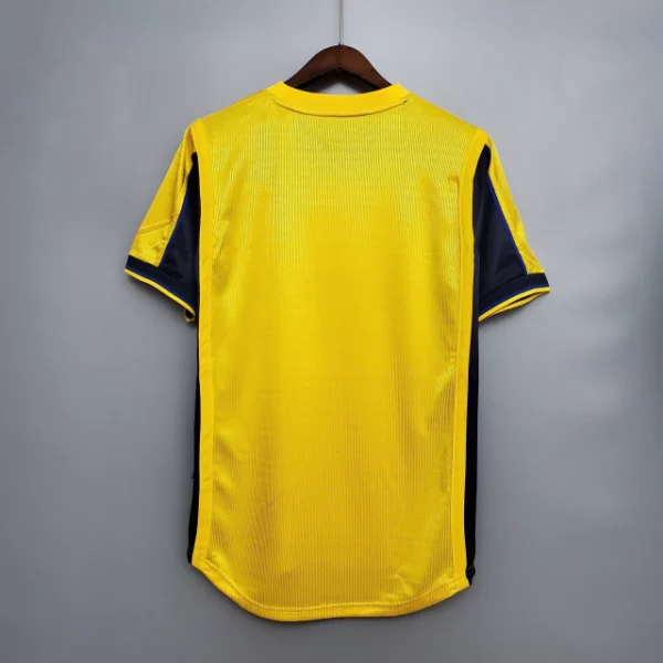 img_5522-c7f76857312e28404e17332634539438-640-0 Camisa Retrô Arsenal Away 1999/2000 Nike Amarela - Imagem 6