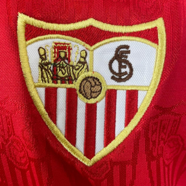 jgvrknvegei Camisa Retrô Sevilla Home 1991/1992 Maradona 10 Vermelha - Imagem 4