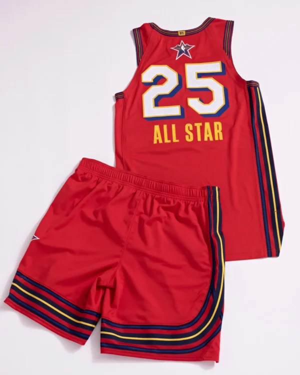 Kit Camisa Regata e Bermuda Basquete NBA All-Star Game 2025 Jordan Vermelha - Imagem 2