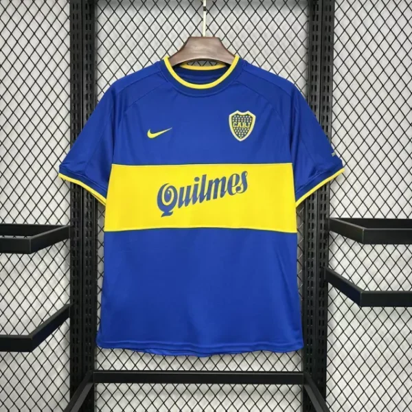 oko Camisa Retrô Boca Juniors Home 2001/2002 Nike Azul Amarela - Imagem 1