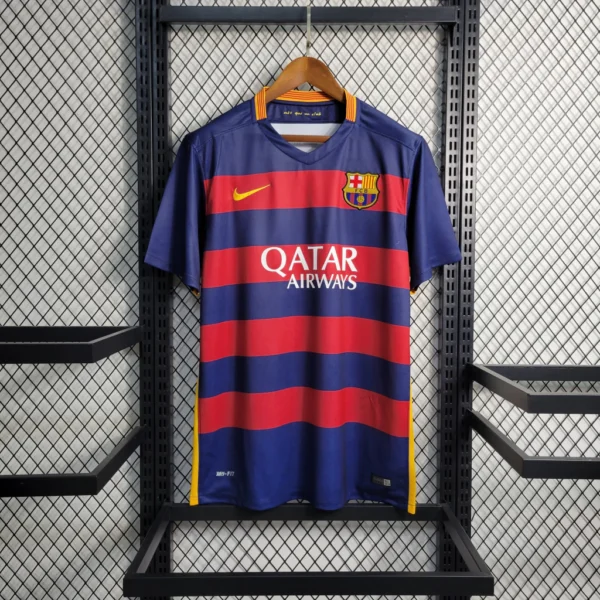 roijgri Camisa Retrô Barcelona Home 2015/2016 Nike - Imagem 1