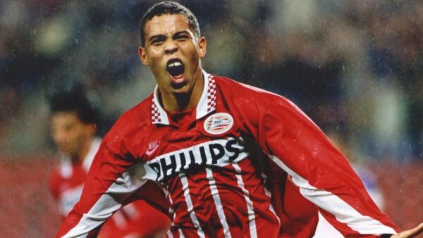 ronaldo-psv Camisa Retrô PSV Home 1995/1996 Ronaldo 9 Nike Vermelha - Imagem 8