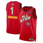 Camisa Regata Basquete NBA All-Star Game 1 Victor Wembanyama 2025 Jordan Vermelha