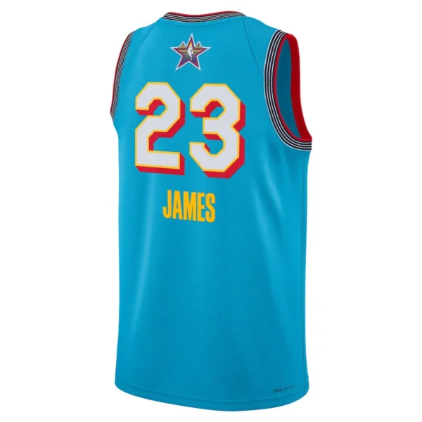 Camisa Regata Basquete NBA All-Star Game 23 LeBron James Jordan 2025 Azul - Imagem 2
