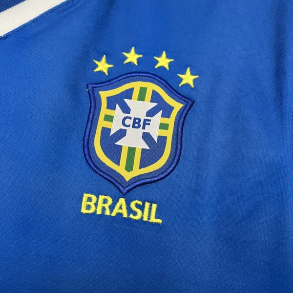 ren gbcebwevfv Camisa Retrô Clássica Seleção Brasileira Brasil – Versão Torcedor Umbro – Azul – 1994 - Imagem 6
