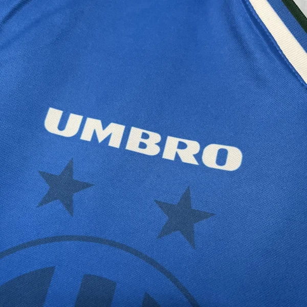 wne4fvi wqwgnduyegw Camisa Retrô Clássica Seleção Brasileira Brasil – Versão Torcedor Umbro – Azul – 1994 - Imagem 5