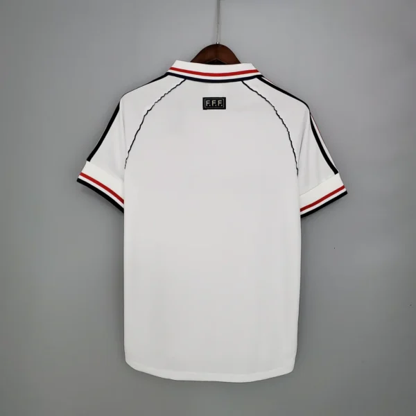 Camisa Retrô Clássica Seleção França Away 1998 Adidas Branca - Imagem 5