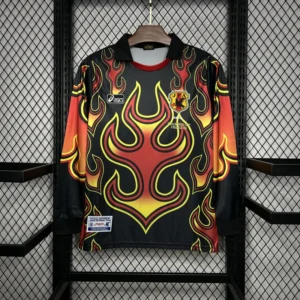 Camisa Retrô Clássica Seleção Japão Goleiro 1998 Preta