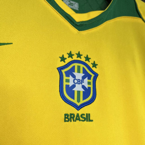 Camisa Retrô Clássica Seleção Brasileira Brasil – Nike – Amarela – 2004 – Total 90 - Imagem 4