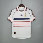 Camisa Retrô Clássica Seleção França Away 1998 Adidas Branca
