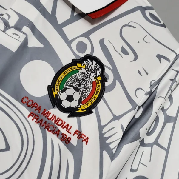 a713f889_800x Camisa Retrô Clássica Seleção México Away 1998 Branca - Imagem 3
