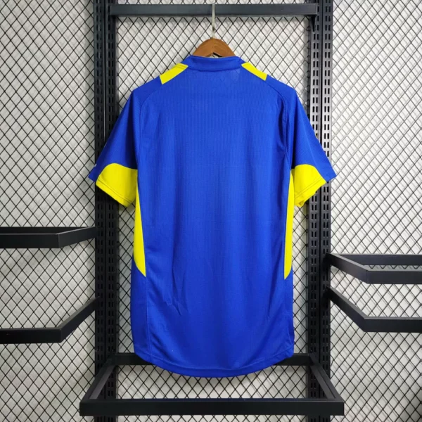 bfjerbwfuwjiferkjgwkefm Camisa Retrô Boca Juniors Home Centenário 2005 Nike Azul Amarela - Imagem 3