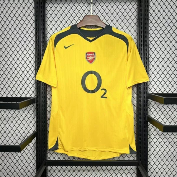bscbhsabcsa Camisa Rêtro Arsenal Away 2005/2006 Nike - Amarela - Total 90 - Imagem 1