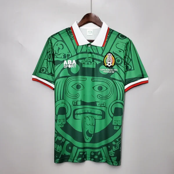 cd7ba58d_800x Camisa Retrô Clássica Seleção México Home 1998 Verde - Imagem 1