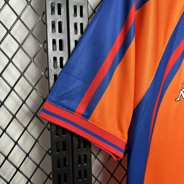 hcbfh erjkjfew Camisa Retrô Barcelona Away 1998 Kappa - Imagem 4