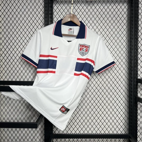 nwfnkjabkjfjk Camisa Retrô Seleção EUA USA Estados Unidos Home 1995 Nike - Imagem 2