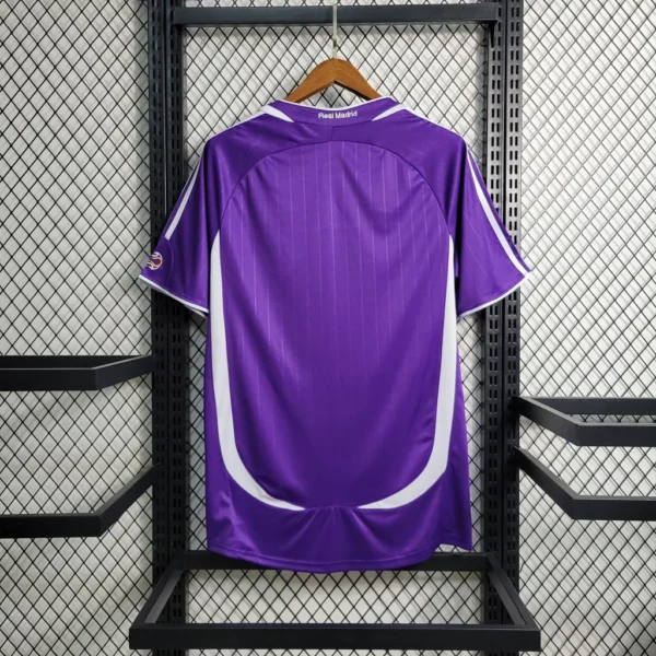 wfonewnad Camisa Retrô Real Madrid Away 2006/2007 Adidas Roxa - Imagem 6