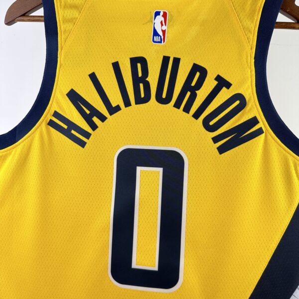 0853fc53 Camiseta Regata Basquete NBA Indiana Pacers 0 Tyrese Haliburton Statement Edition 2025 Amarela Jordan - Imagem 7