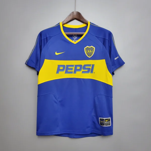 1-2979730bc21b29ebf717081151854049-1024-1024 Camisa Retrô Boca Juniors Home 2003/2004 Nike - Azul Amarela - Total 90 - Imagem 1