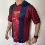 Camisa Barcelona Travis Scott Skeleton Oversized Retrô - 2000/2001 - Azul Grená - Imagem 5