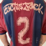 Camisa Barcelona Travis Scott Skeleton Oversized Retrô - 2000/2001 - Azul Grená - Imagem 8